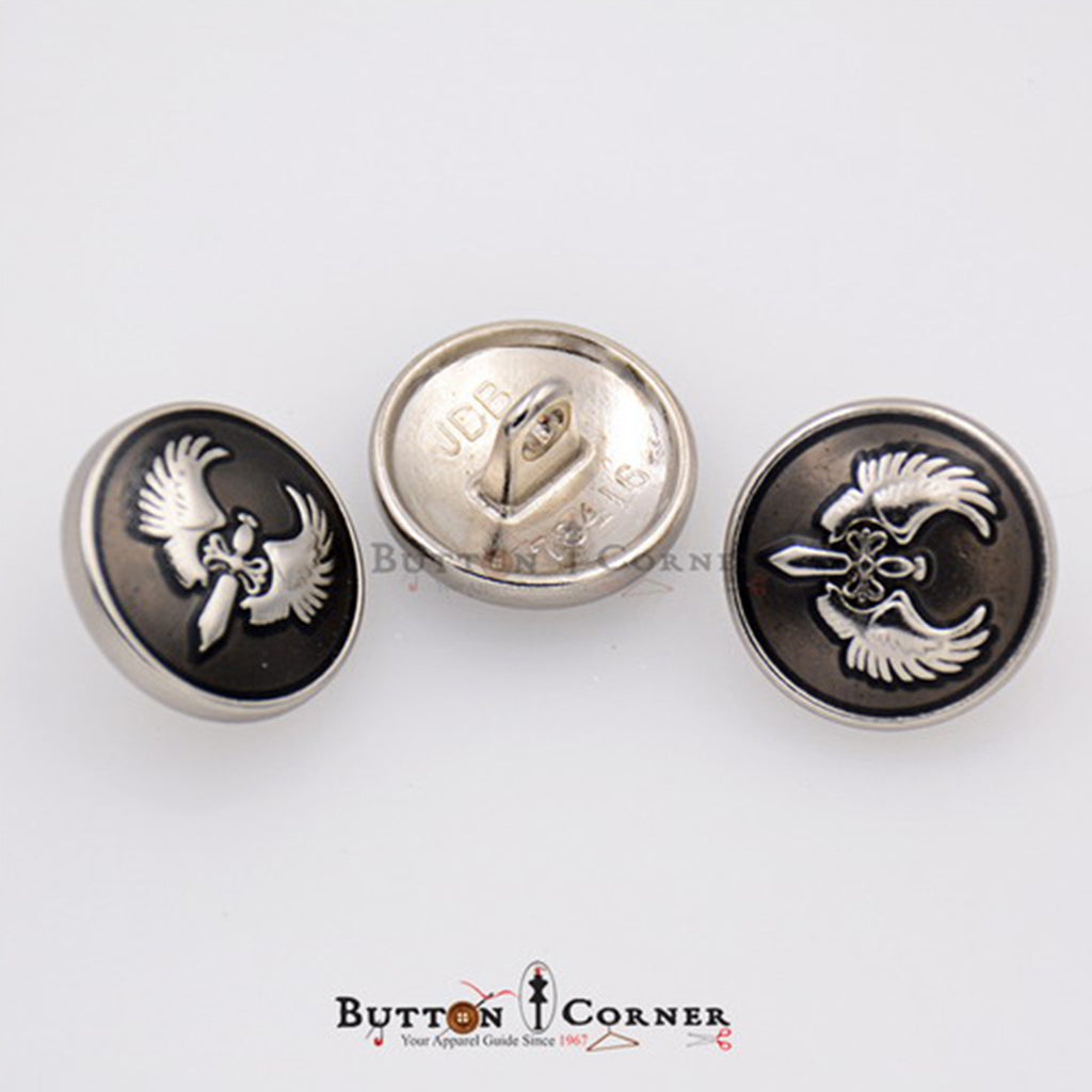 Sword Wings Metal Suiting Button
