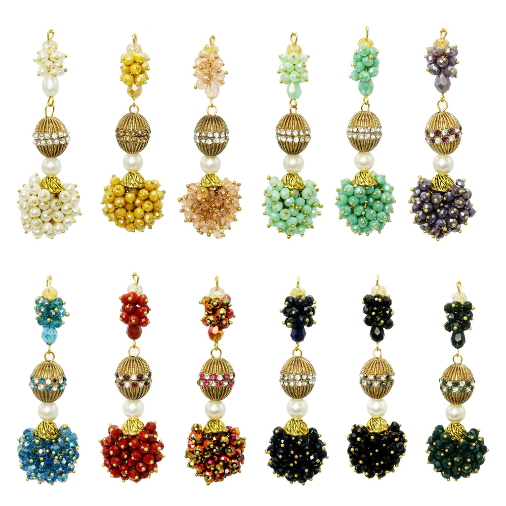 Fancy Pearl & Crystal Tassel
