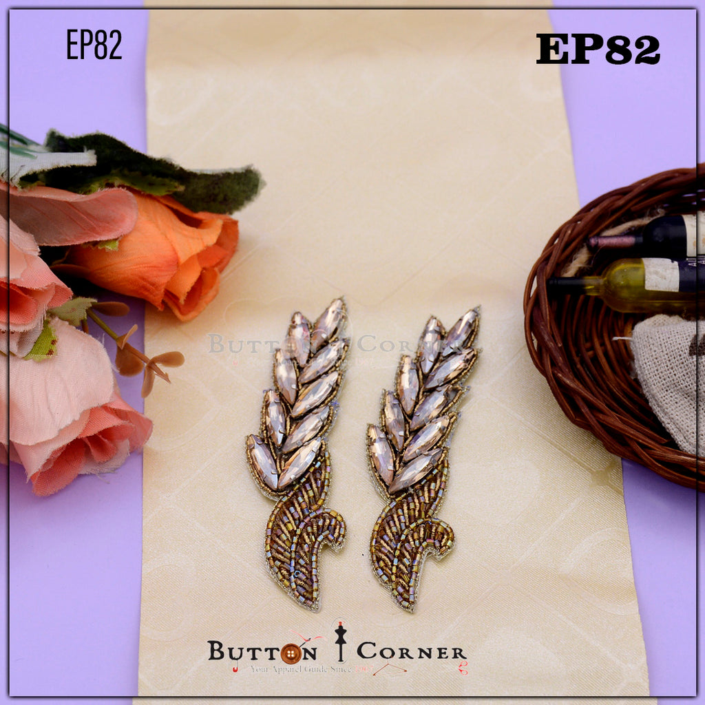 Hand Made Flower Leave Kundan Motif