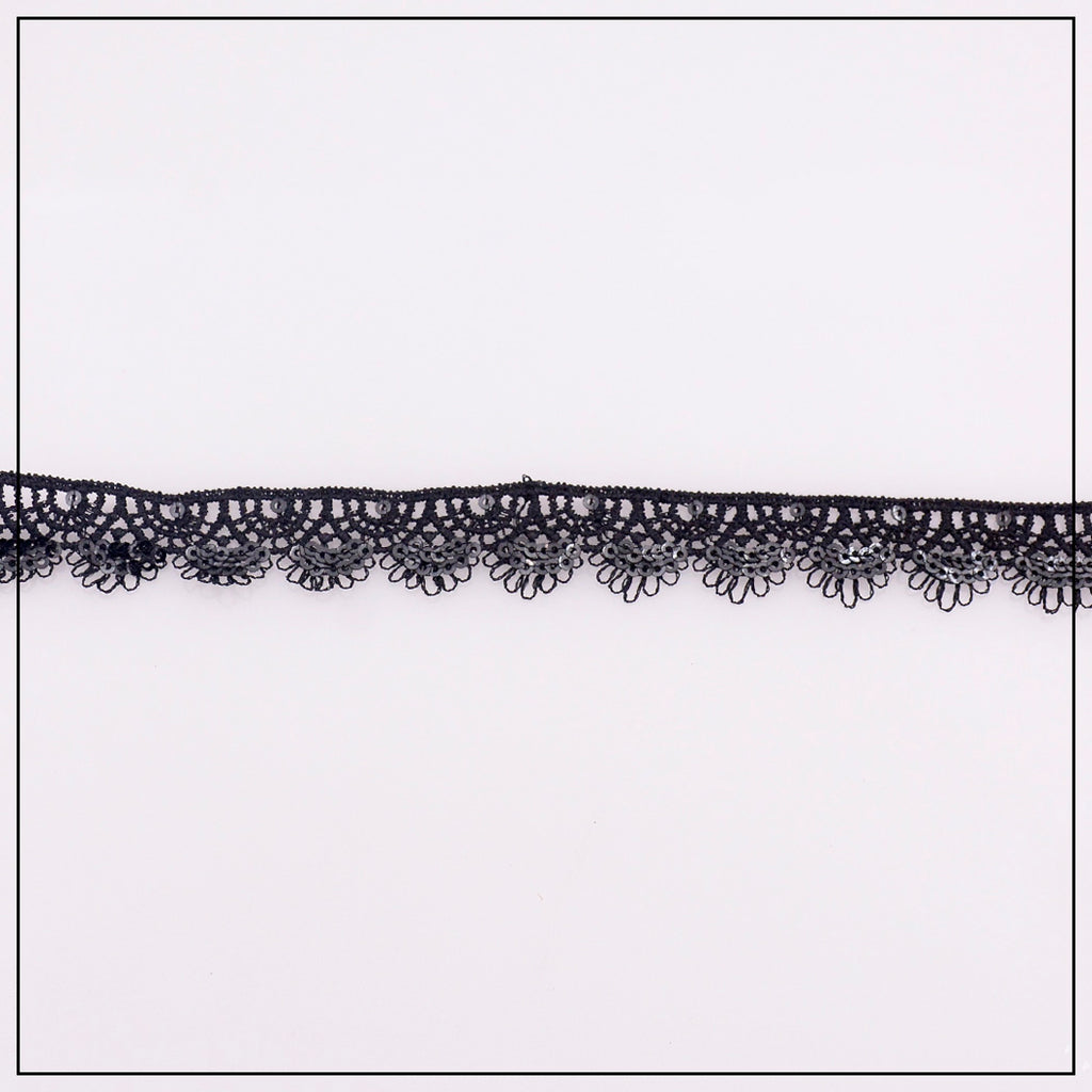 One Side Border Sequence Lace