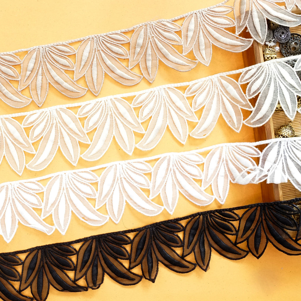 One Side Border Organza Lace