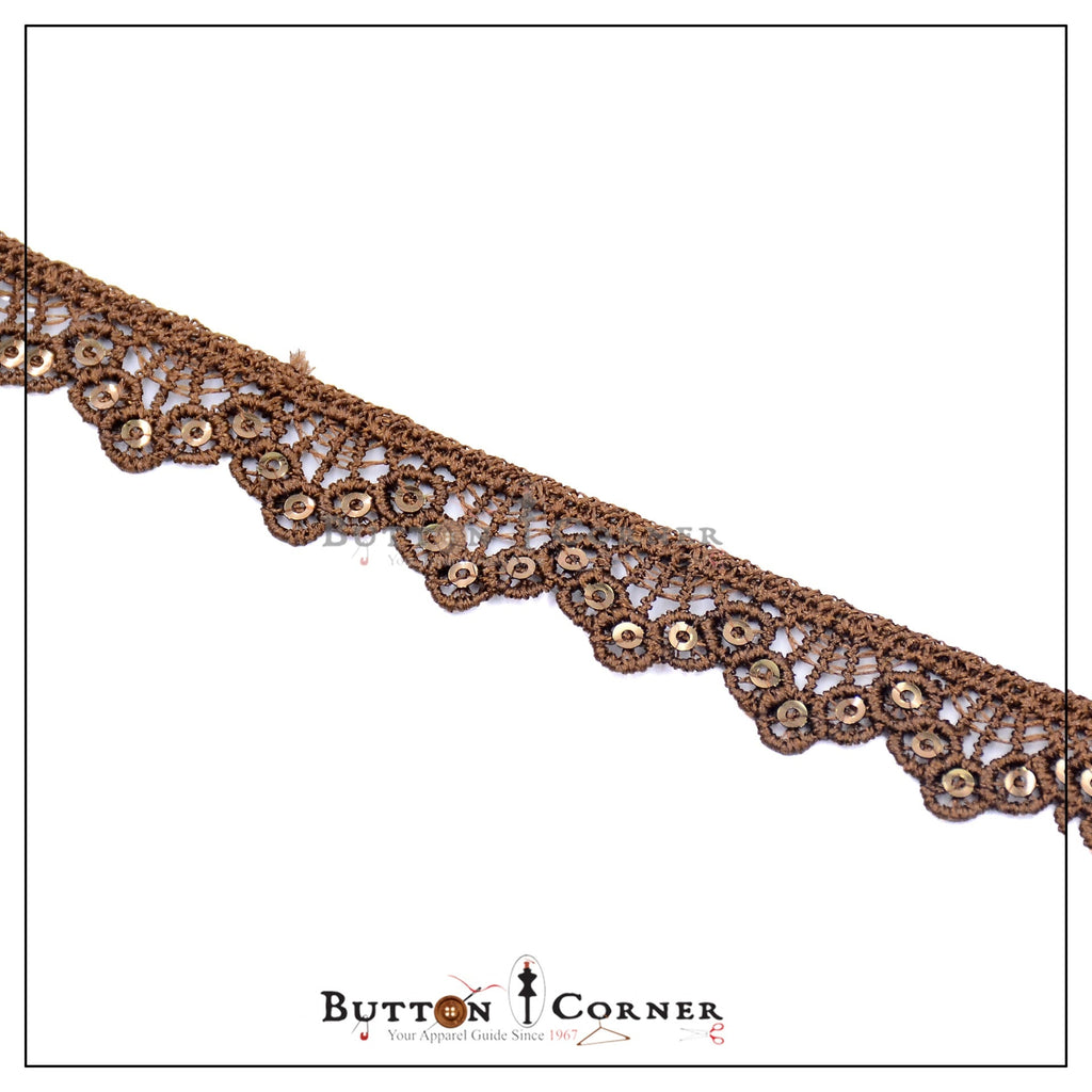 One Side Border Sequence Lace