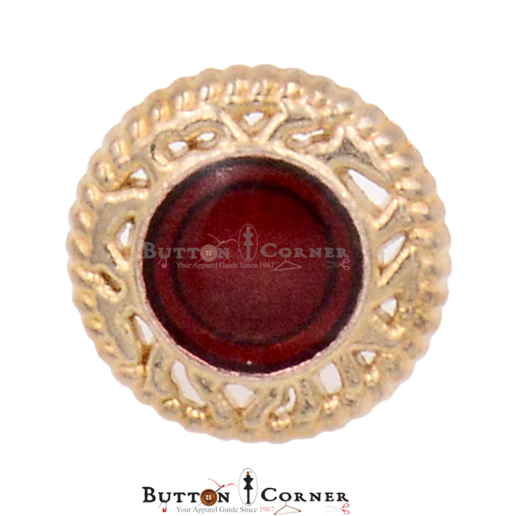 Vintage Design Stone Metal Shirt Button