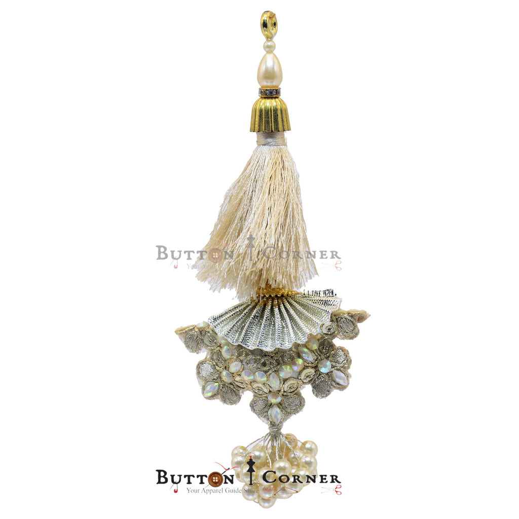 Fancy Pearl Stone With Thread Tassel