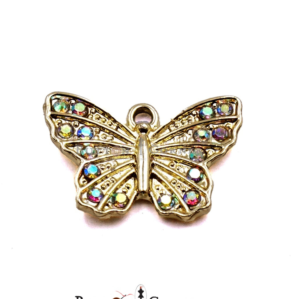 Fancy Metal Butterfly Button