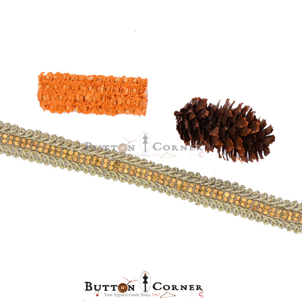 Fancy Metallic Yarn Lace