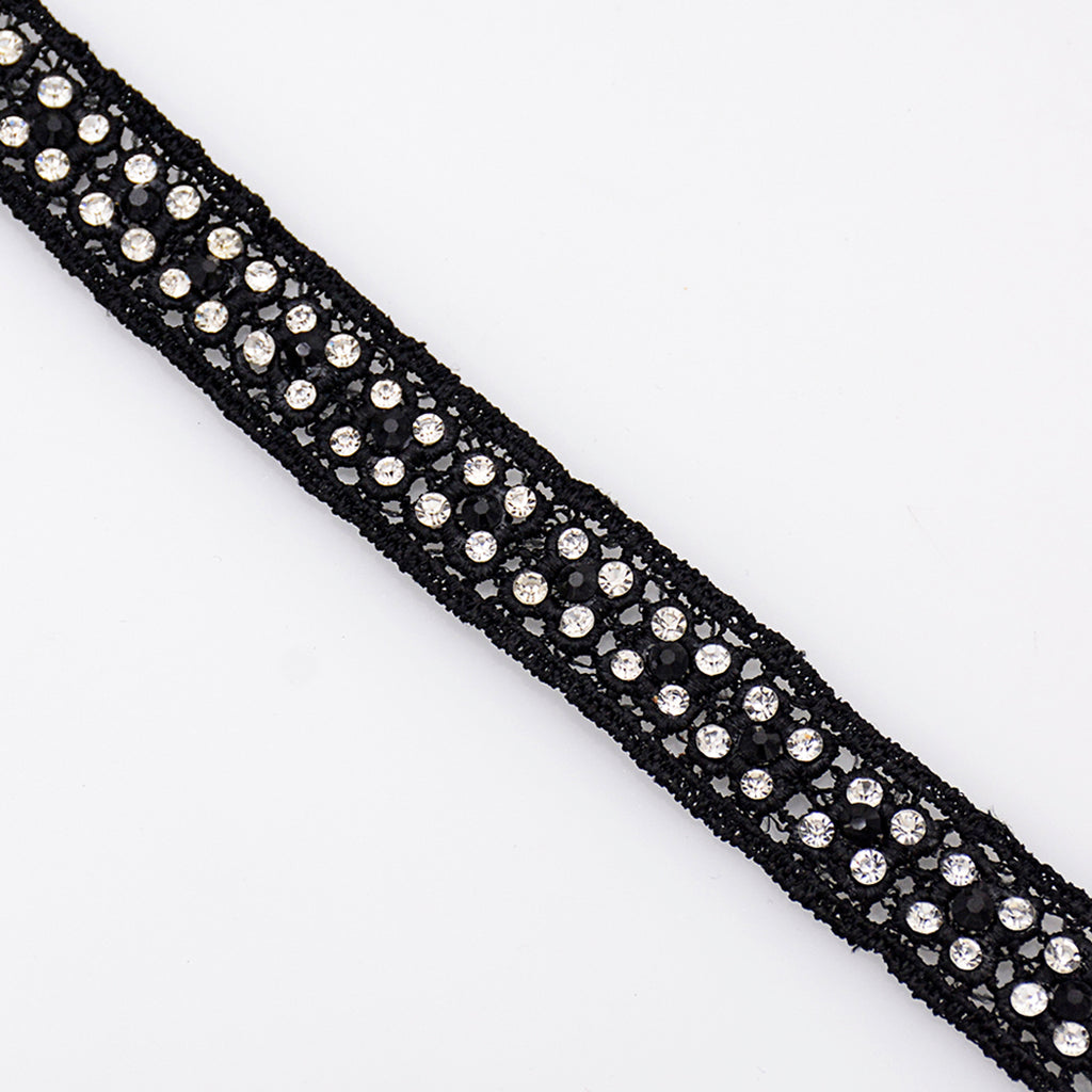 2 Side Border Stone Shuttle Lace