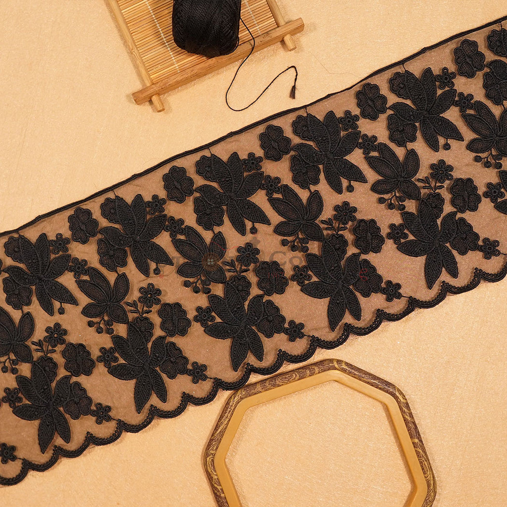 One Side Border Organza Lace