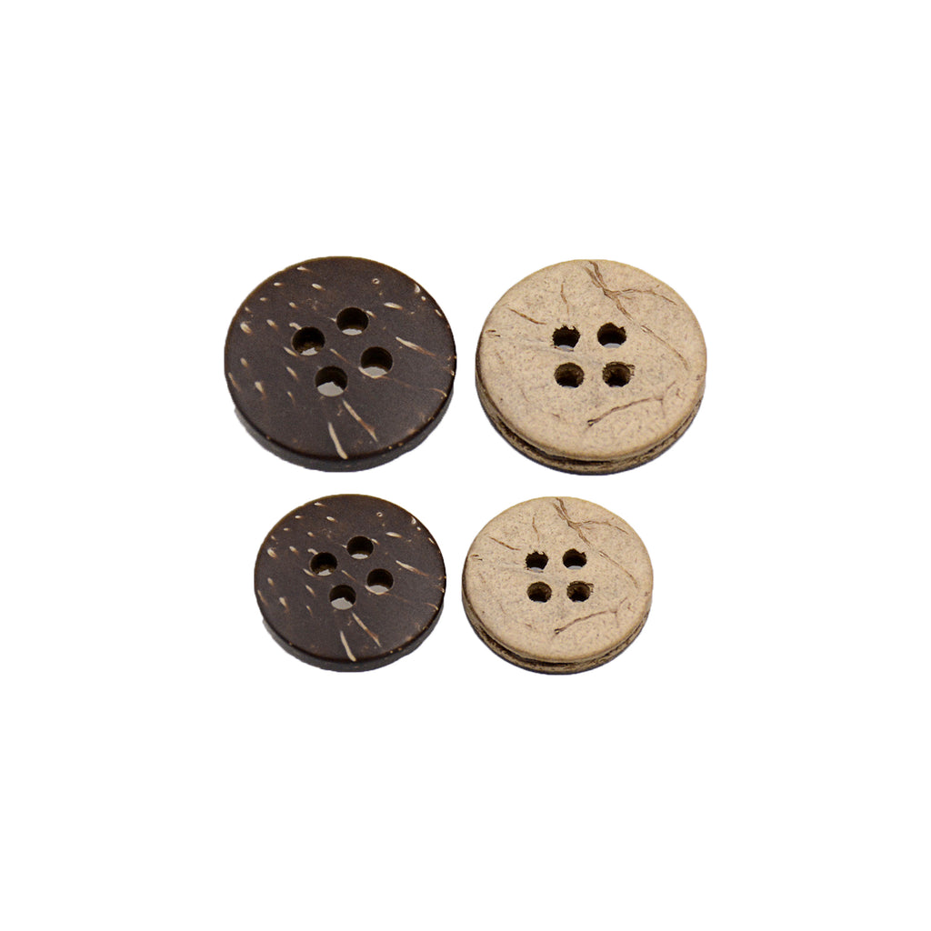 Flat 4 Hole Coconut Button