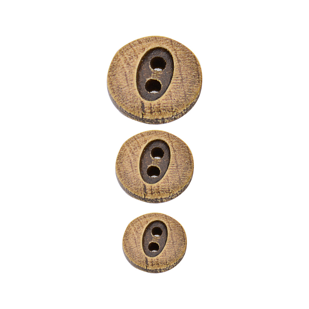 Eyes Shape 2 Hole Wooden Button