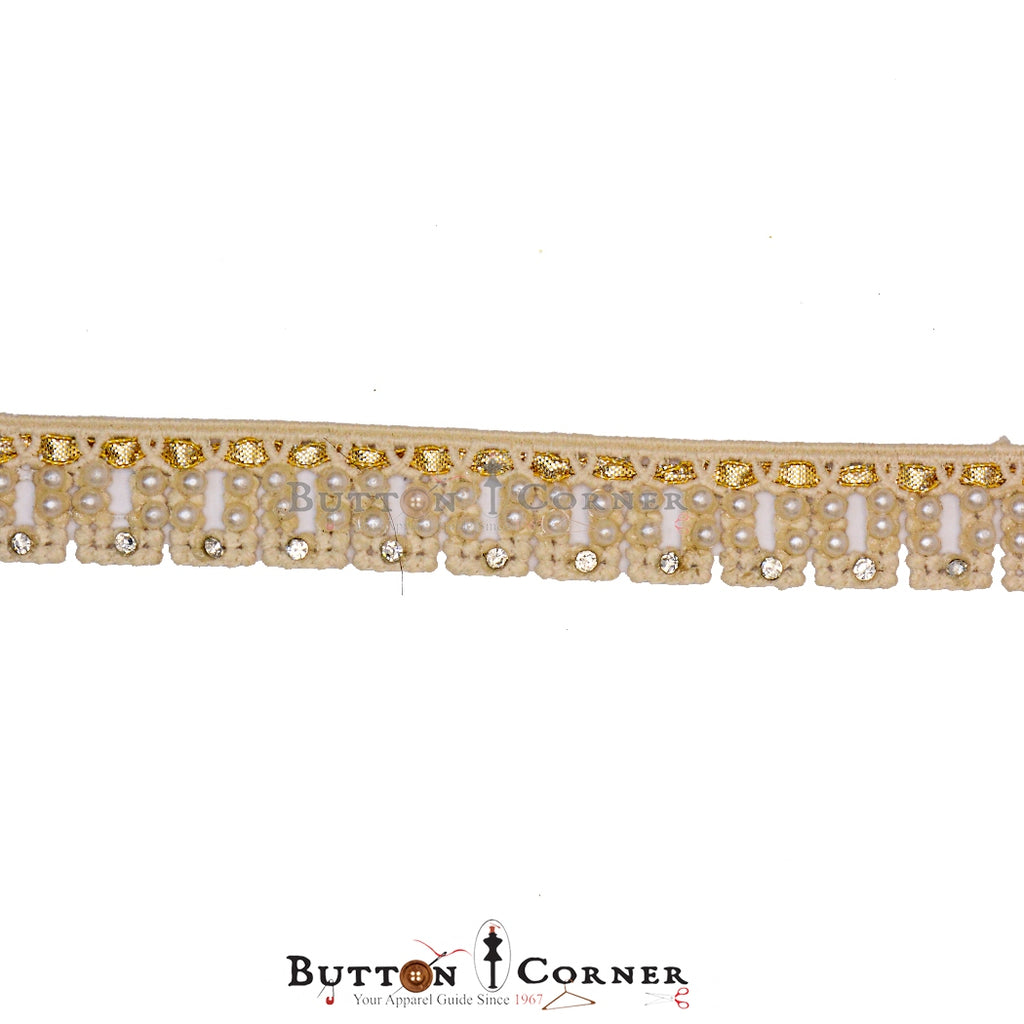 Shuttle Fancy Lace with Pearls