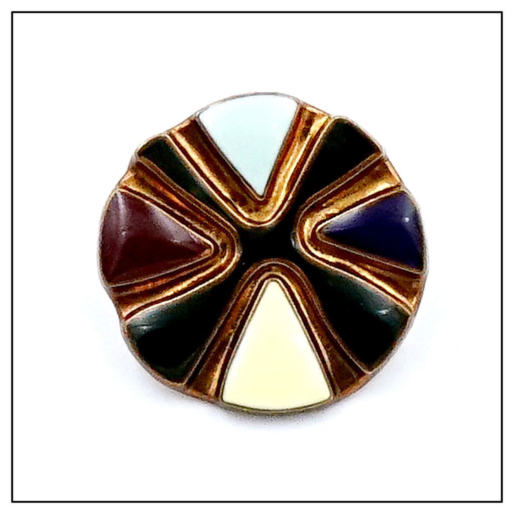Gold Metal Enamel Buttons
