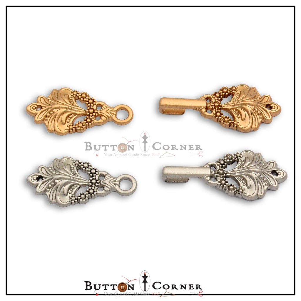 2 Part Flower Shape Metal Hook