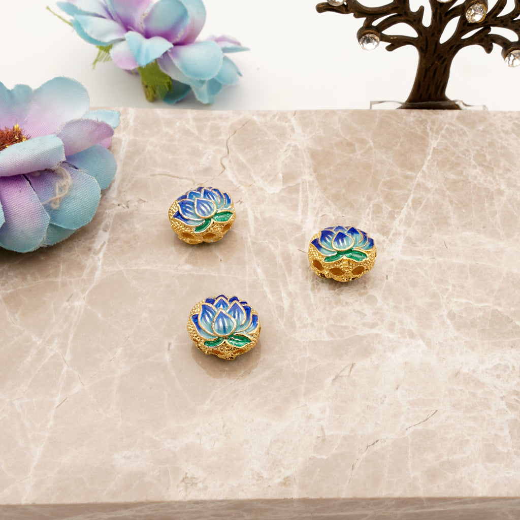 Gold Lotus Flower Beads