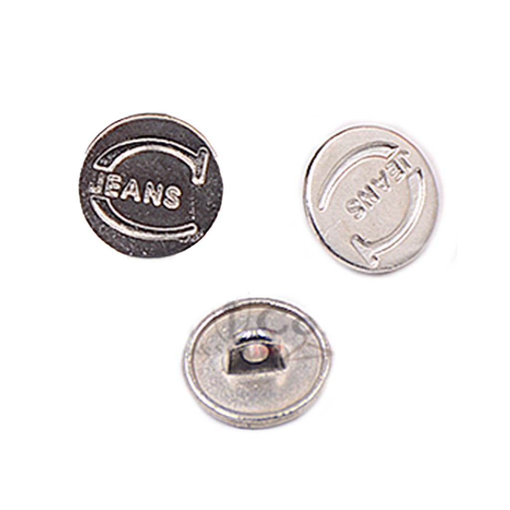 Jeans Engrave Metal Shirt Button