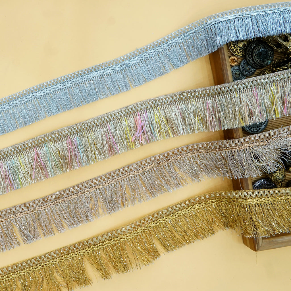Fancy Metallic Yarn Hanging Lace
