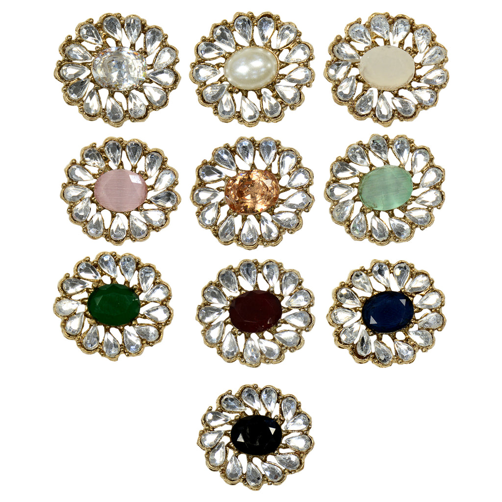 Fancy Kundan Button