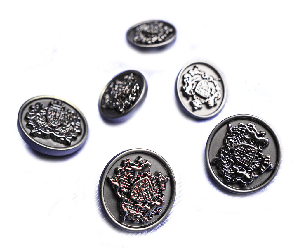 Lion & Crown Design Metal Button