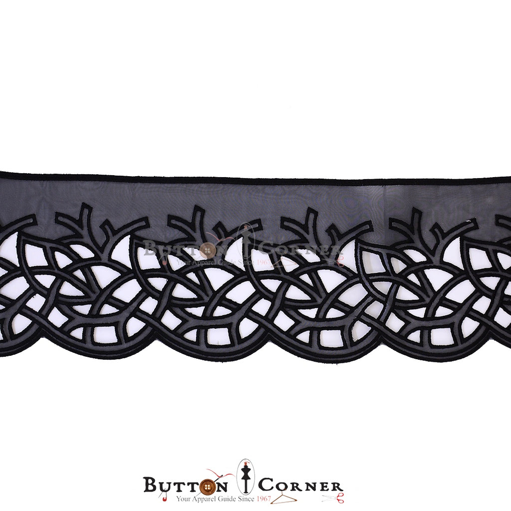 One Side Border Organza Lace