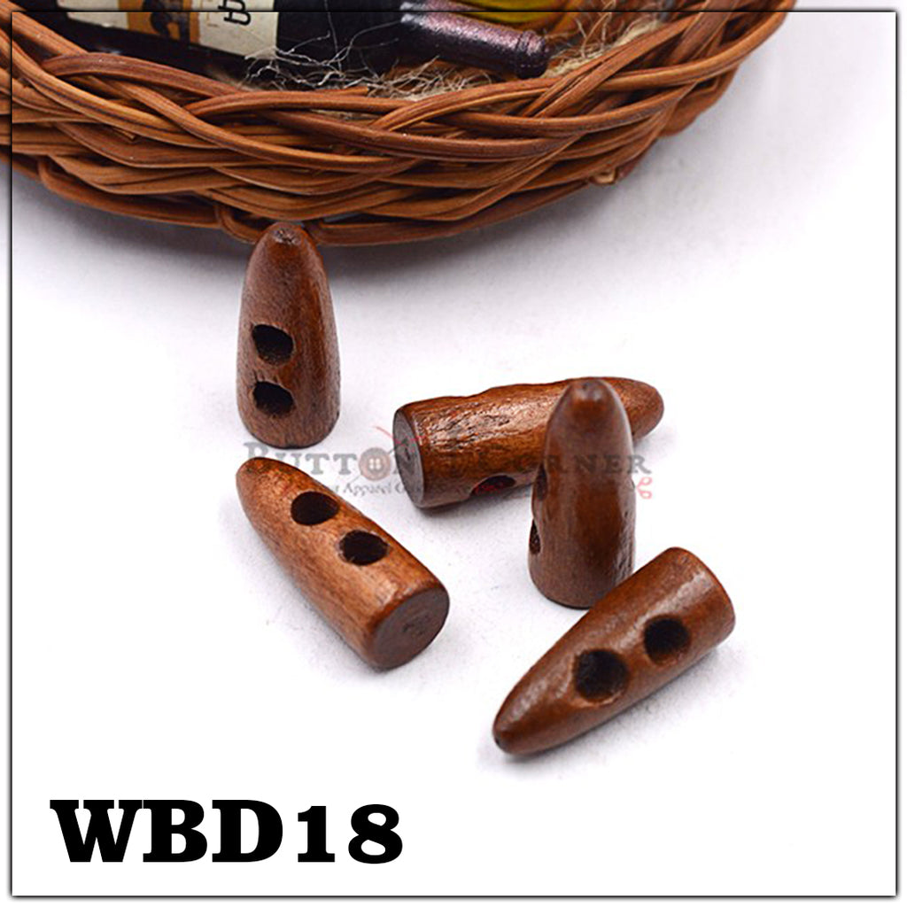 Pin Shape 2 Hole Wooden Button