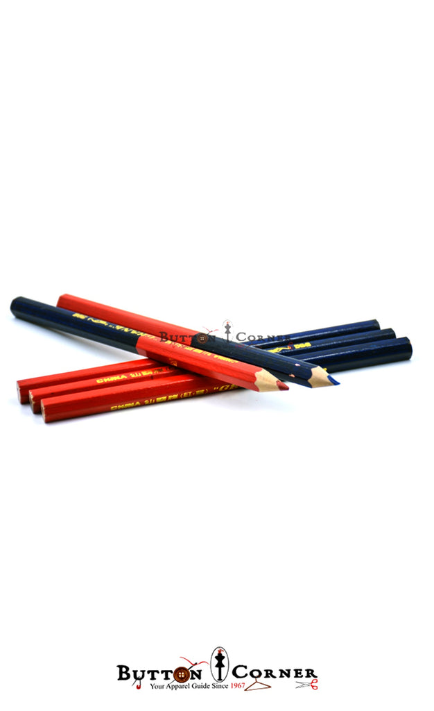 قلم نجار ذو لونين أحمر وأزرق