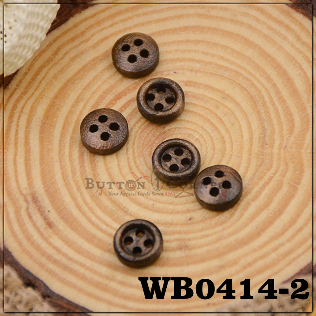 Border 4 Hole Wooden Button