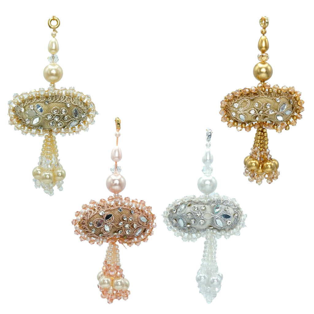 Elegant Design Pearl & Crystal Tassel