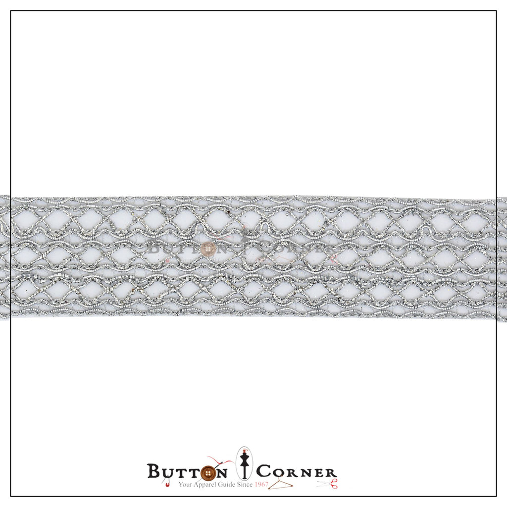 Fancy Metallic Yarn Crochet Lace