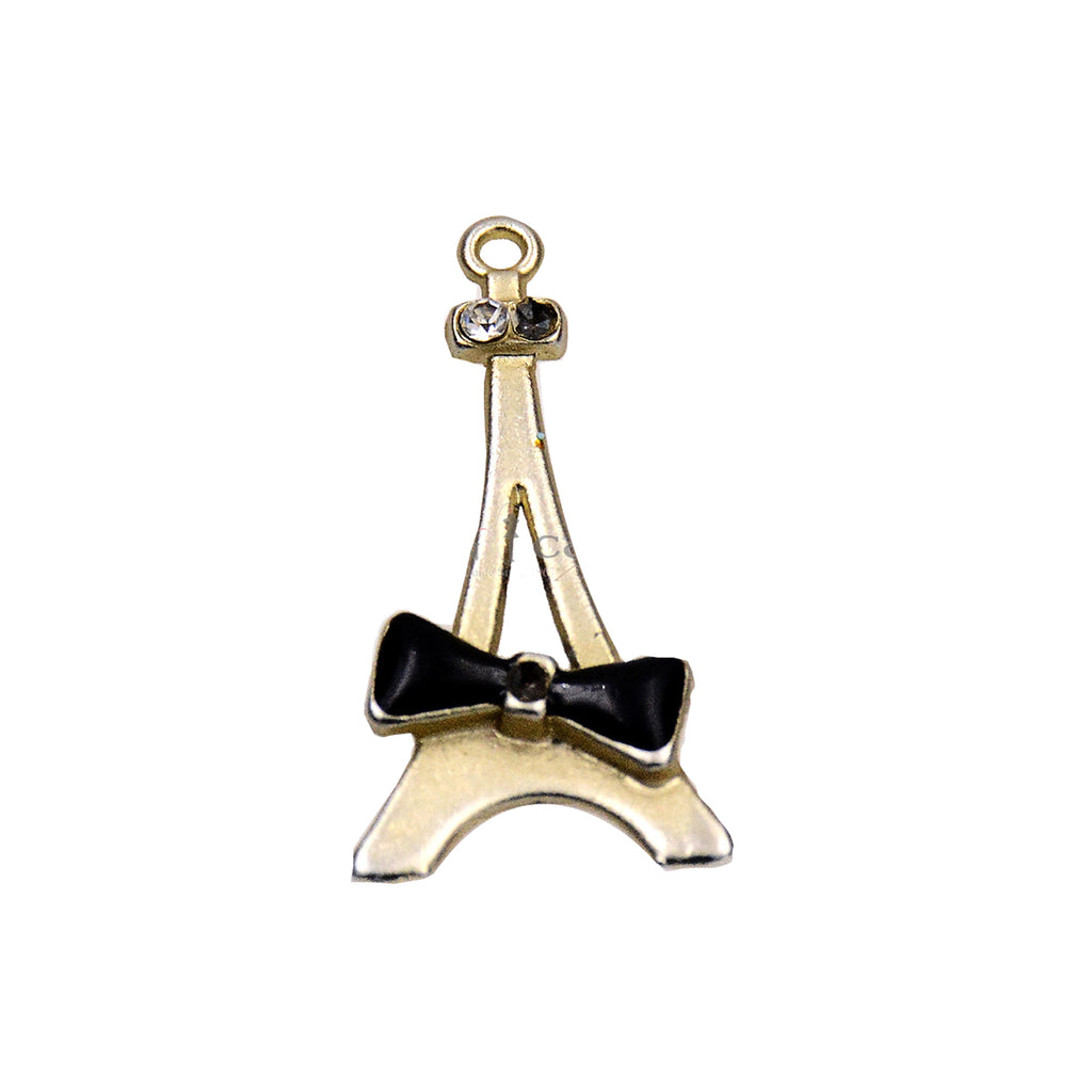 Eiffel Tower With Bow Tie Pendant
