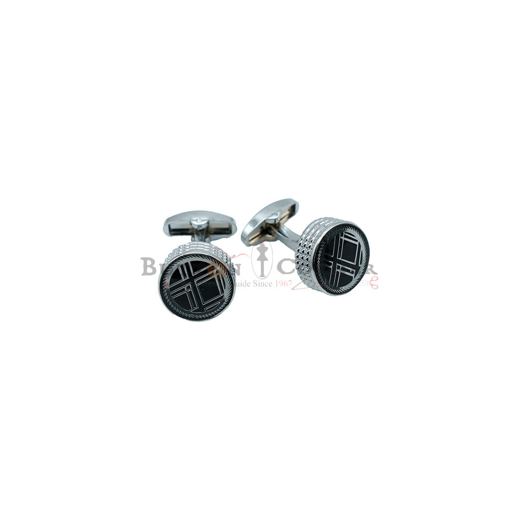 Geomatric Design Round Cufflink