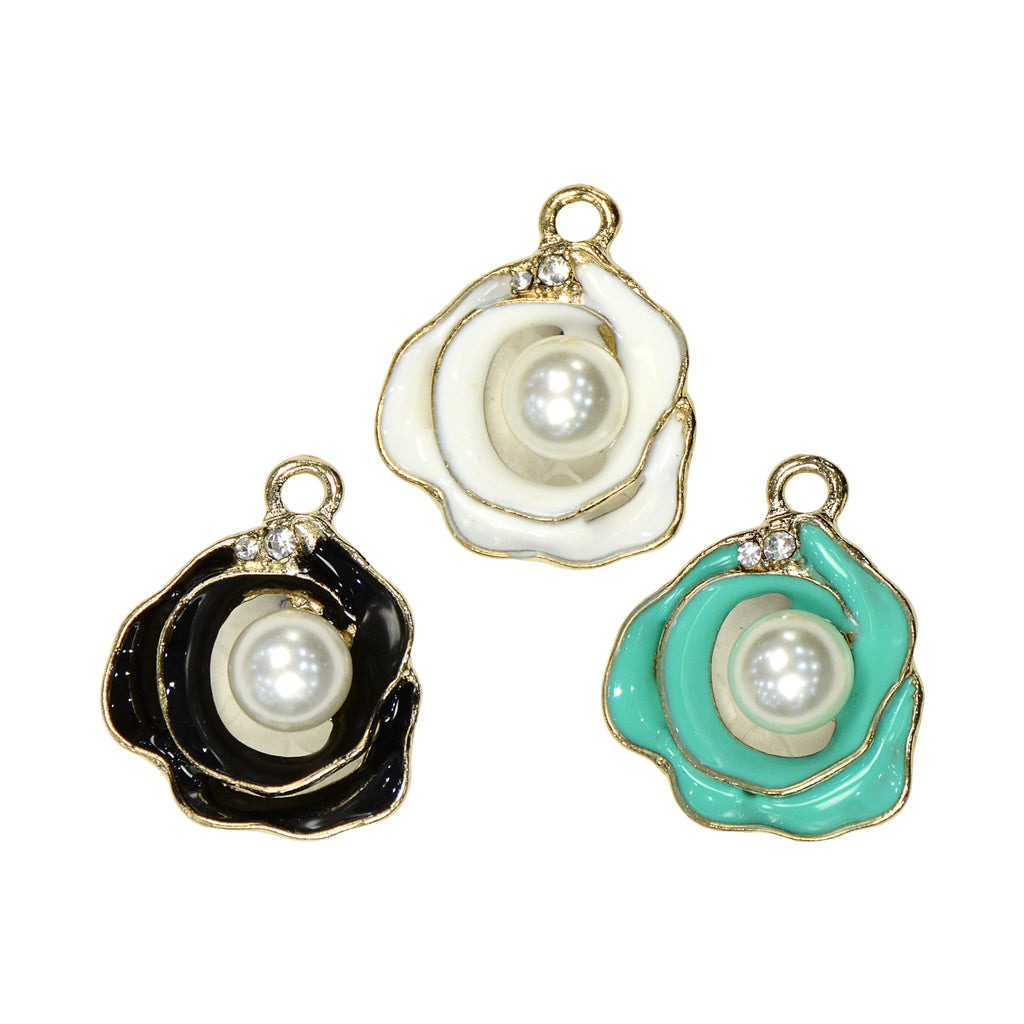 Center Pearl Rose Flower Hanging