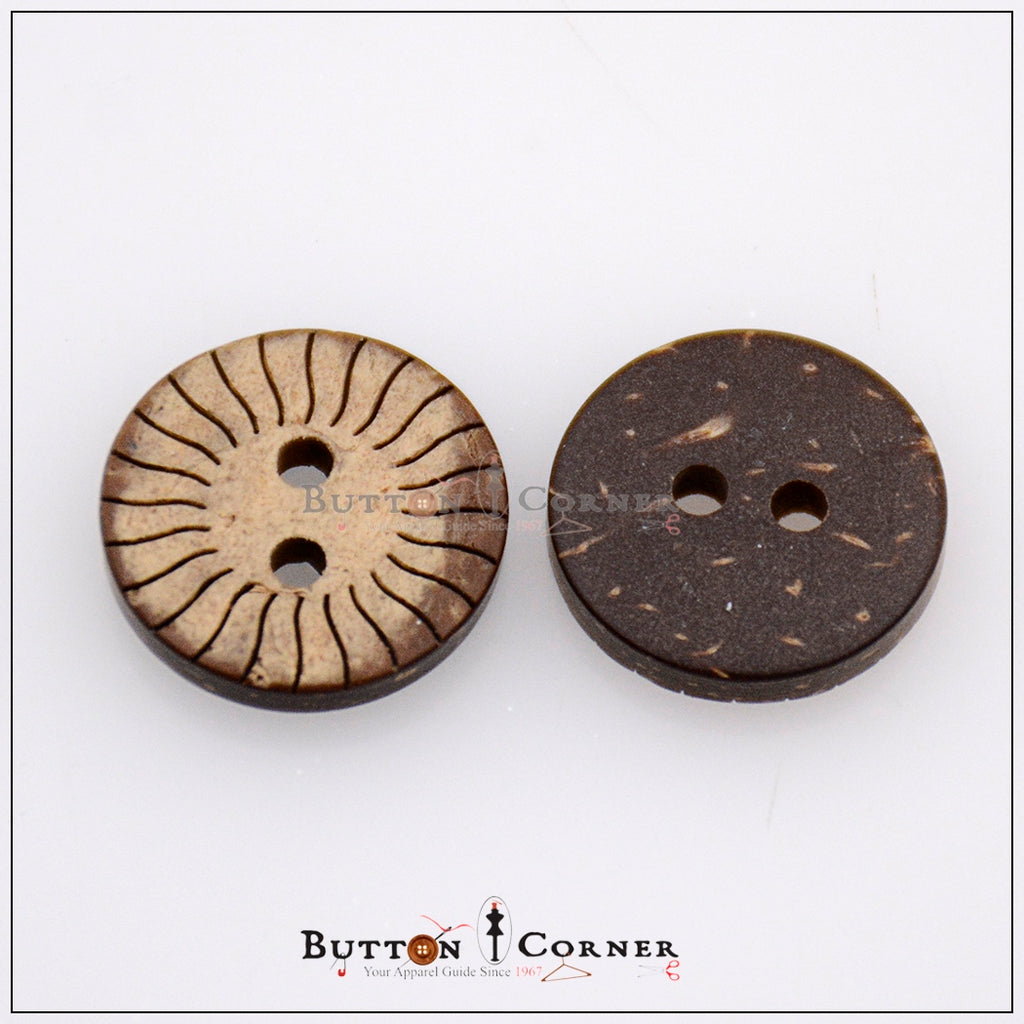 Quake Border 2 Hole Coconut Button