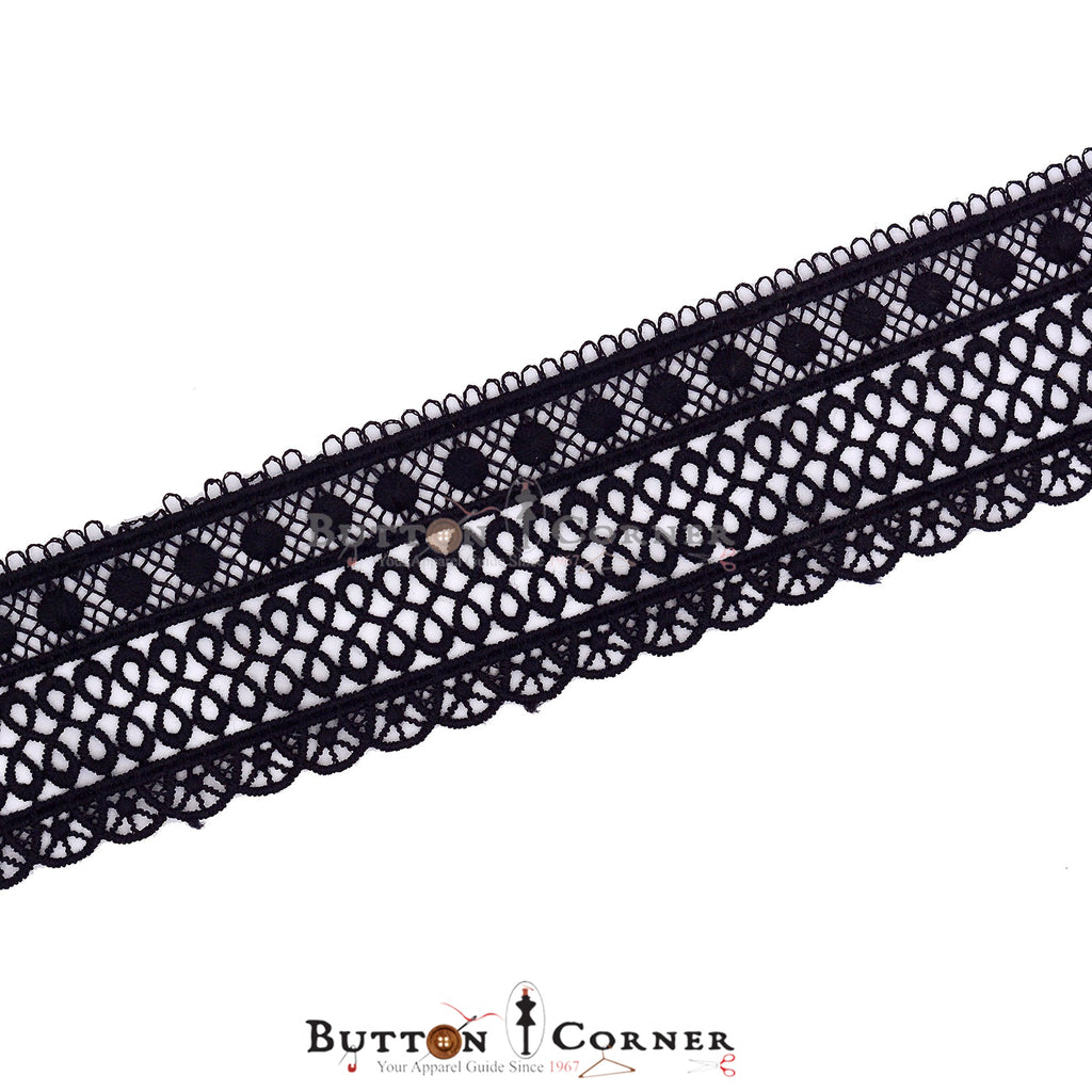 One Side Border Shuttle Lace