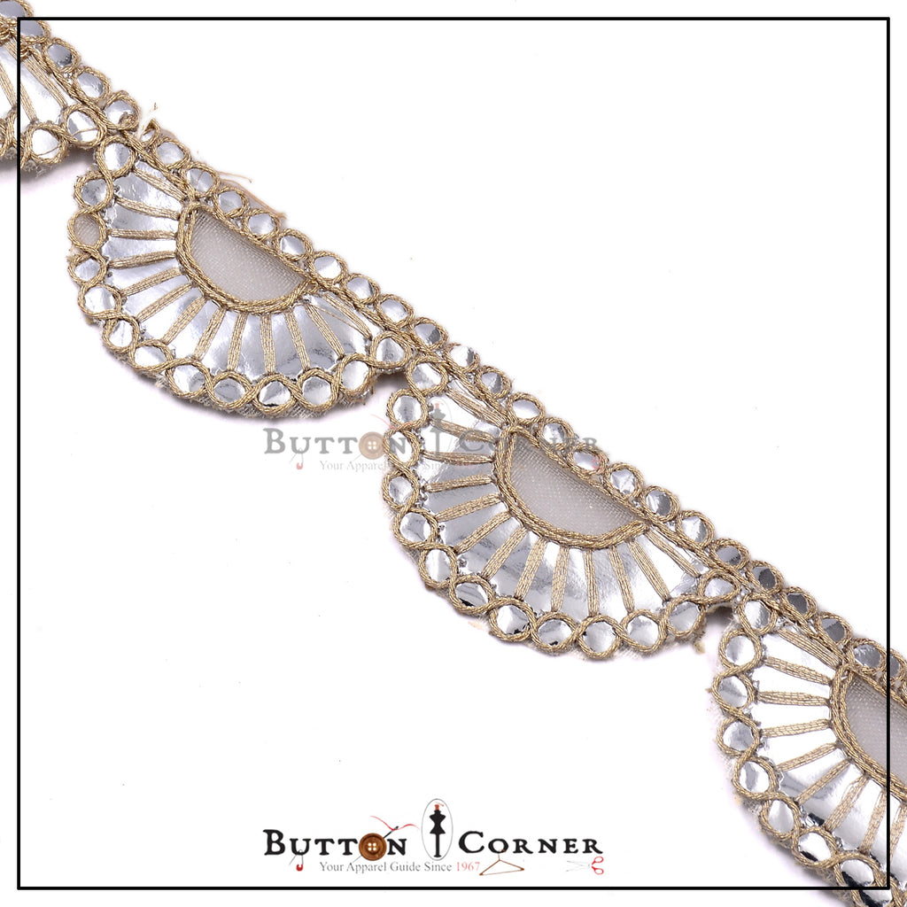 Fancy Metallic Yarn Sitara Lace