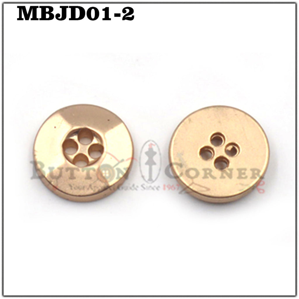 Cut Shape 4 Hole Metal Shirt Button