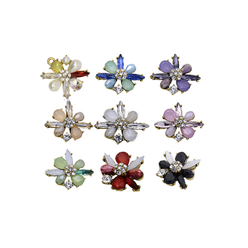 Fancy Crystal Stone Button