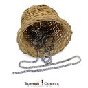 Crystal Metal Chain Tube 4x4x8mm
