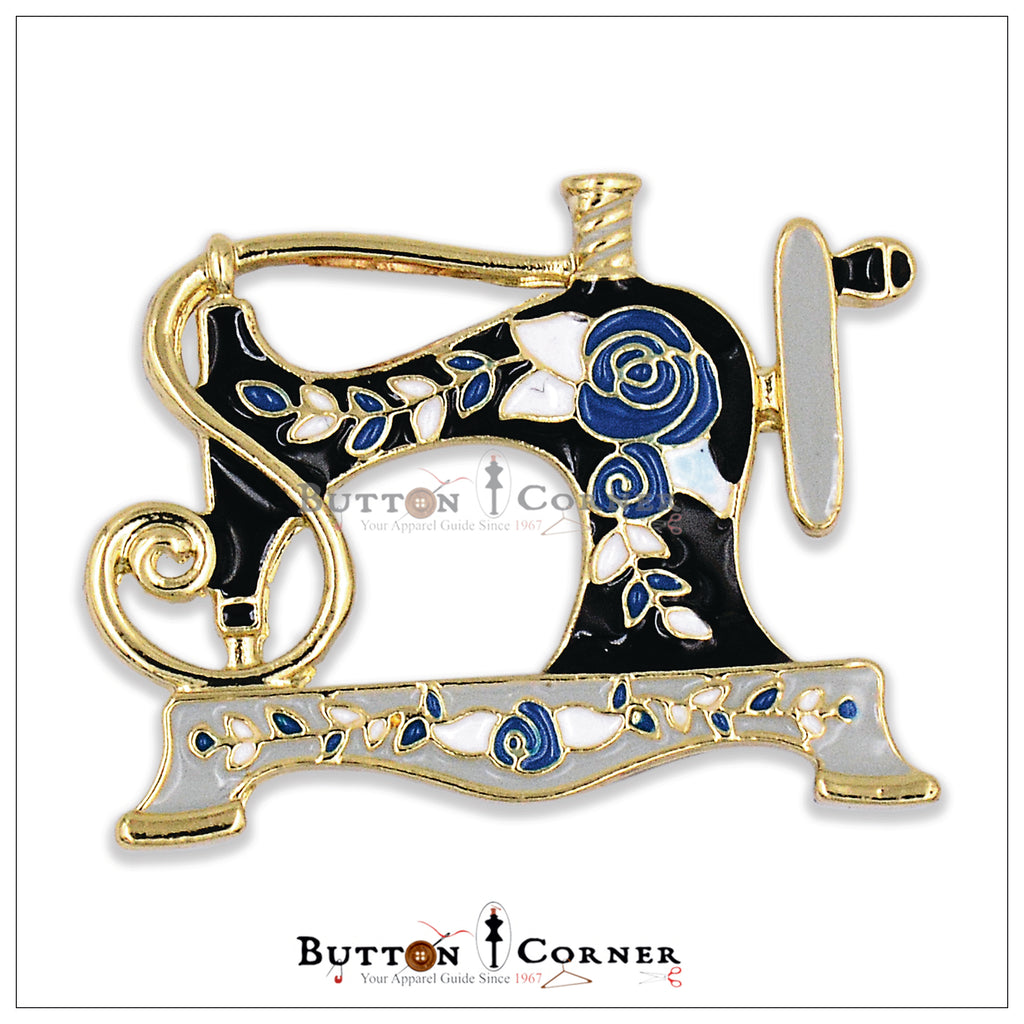 Designers Sewing Machine Brooch