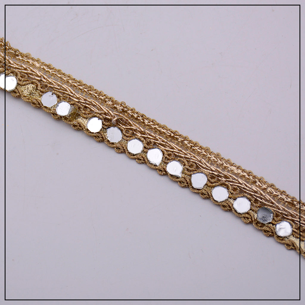 Fancy Metallic Yarn Mirror Lace