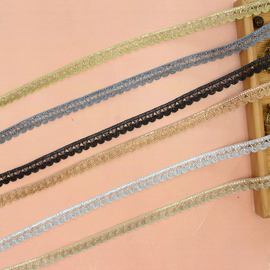 Fancy Metallic Yarn Gota Lace