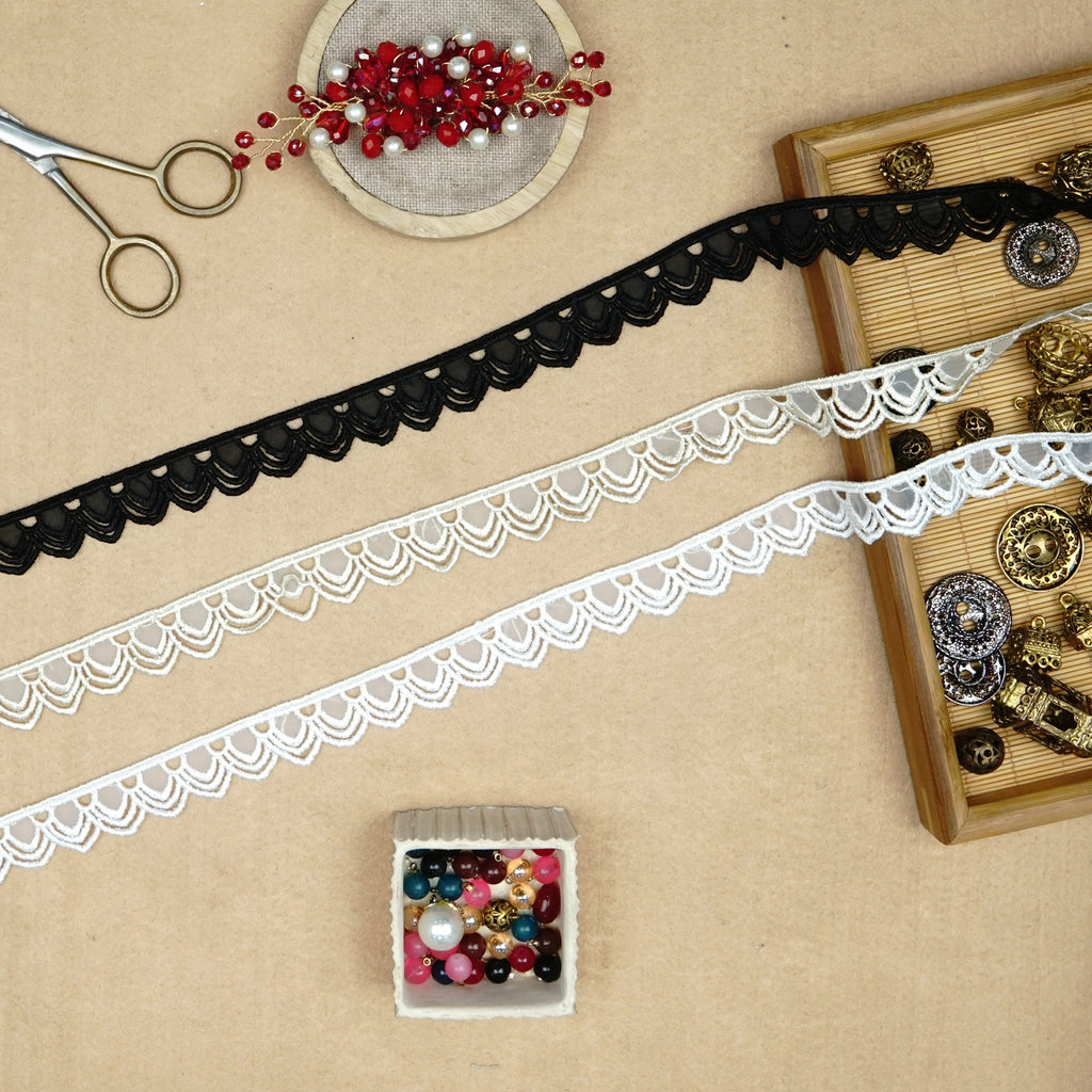 One Side Border Organza Lace