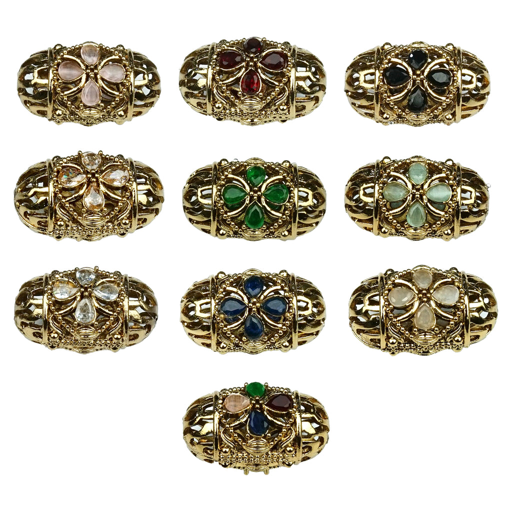 Gold Base Fancy Kundan Ball