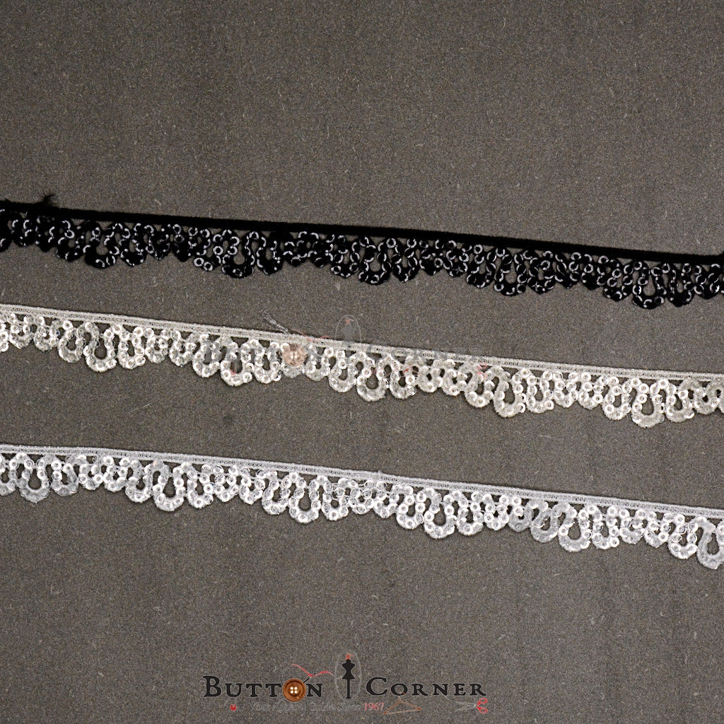 One Side Border Sequence Lace