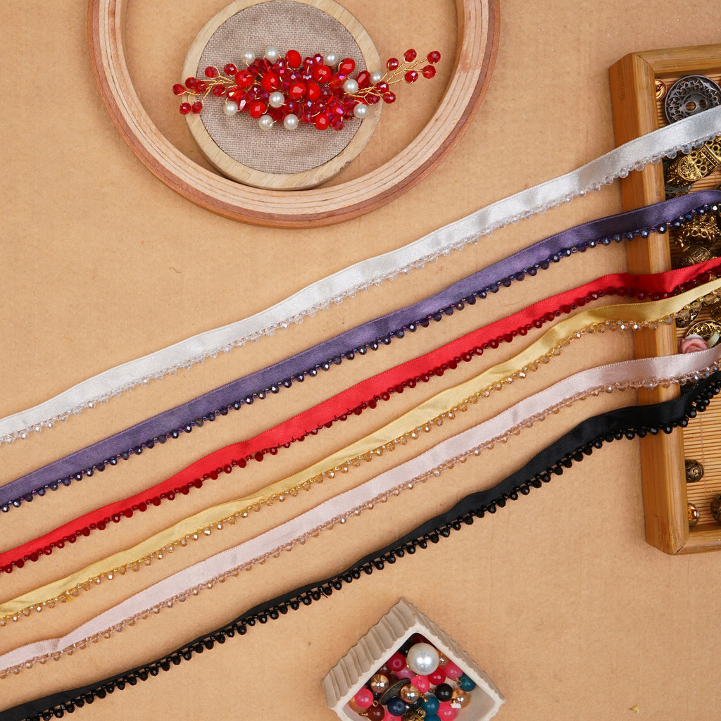 Fancy Glass Beads Crystal Lace