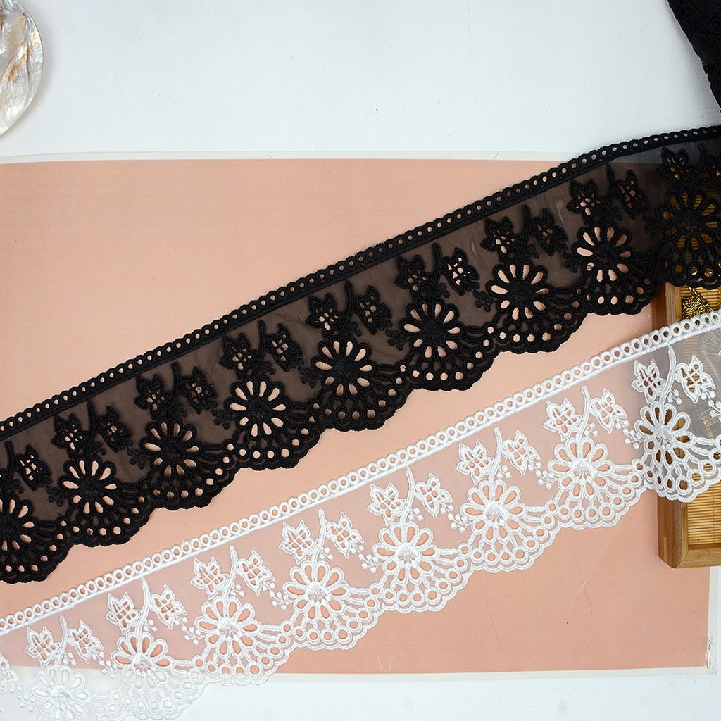 One Side Border Organza Lace