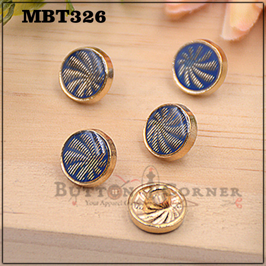 Coconut Leaf Metal Shirt Button
