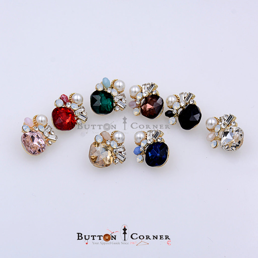 Fancy Crystal Button