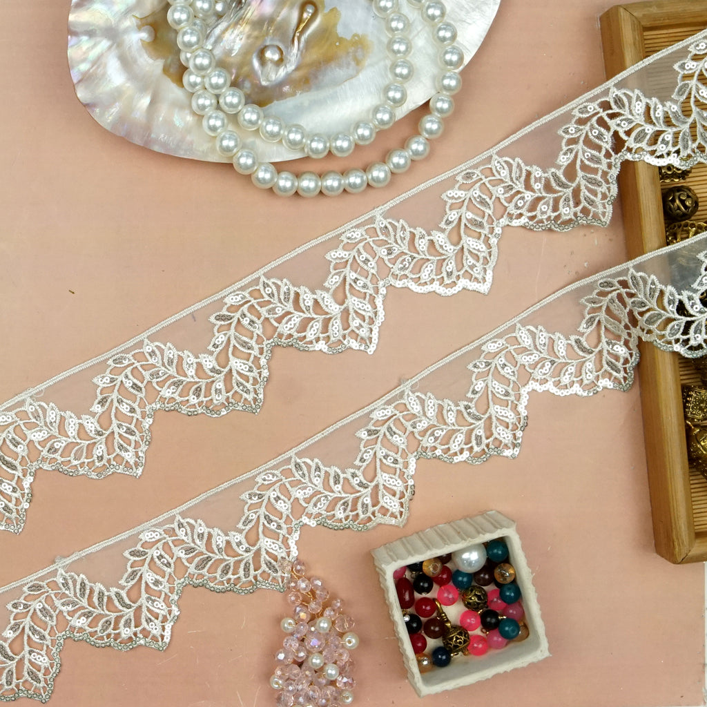 Sequence Organza Lace – Button Corner