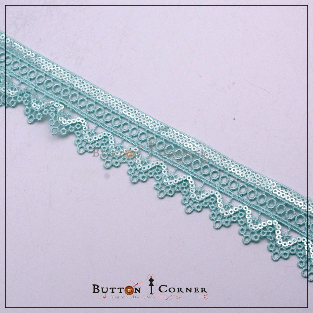 One Side Border Sequence Lace