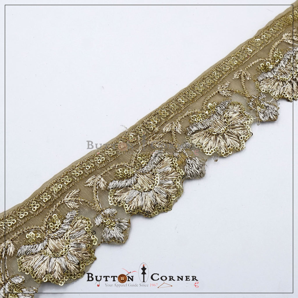Fancy Metallic Yarn Lace